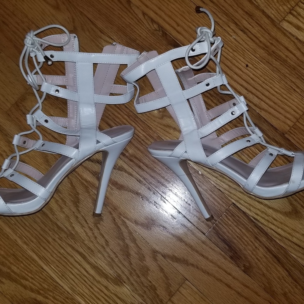 Strappy Cutout Lace Up Open Toe Gladiator Heels